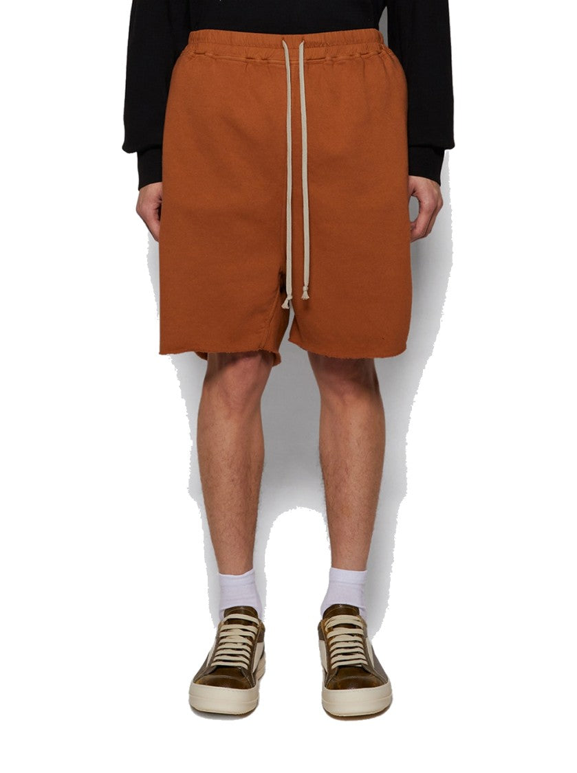 Drkshdw By Rick Owens Long Boxers Butt Zip Shorts Orange