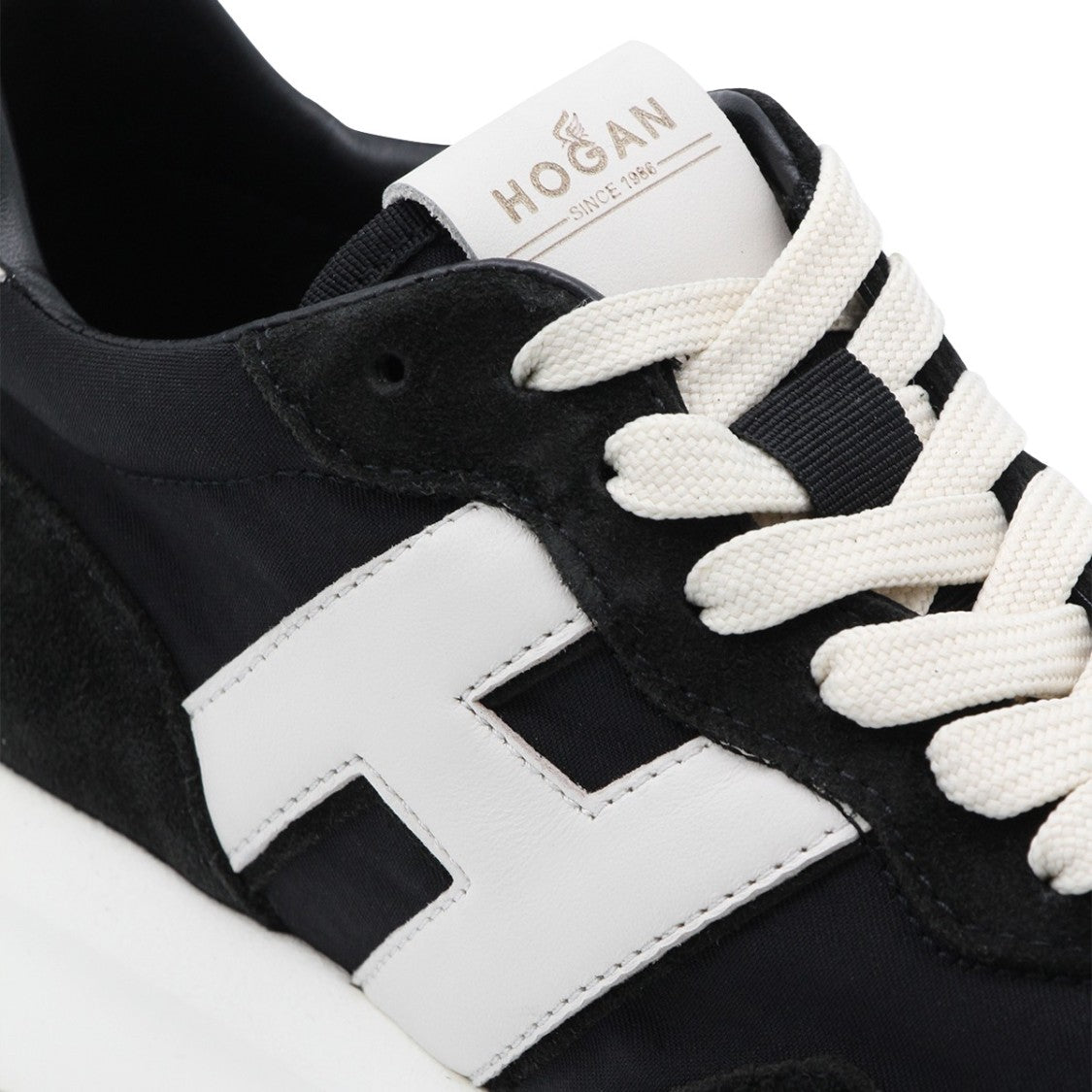 Hogan Black Sneakers With Contrasting White Accents