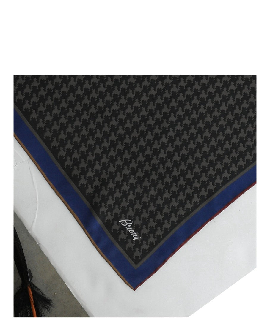 Brioni Houndstooth Pocket Square