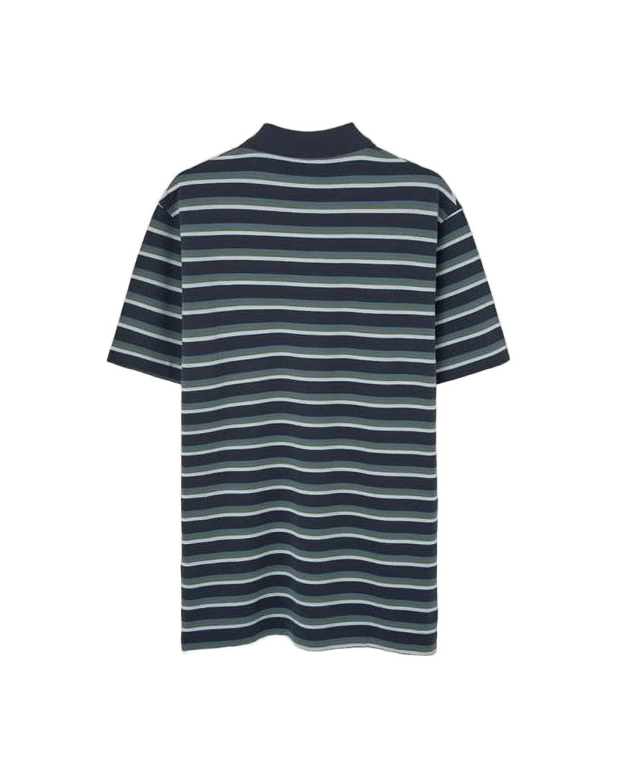 Maison Kitsuné Horizontal Striped Polo Shirt With Classic Collar