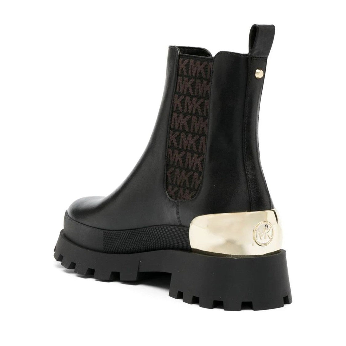 Michael Kors Black Rowan Leather Monogram Boots