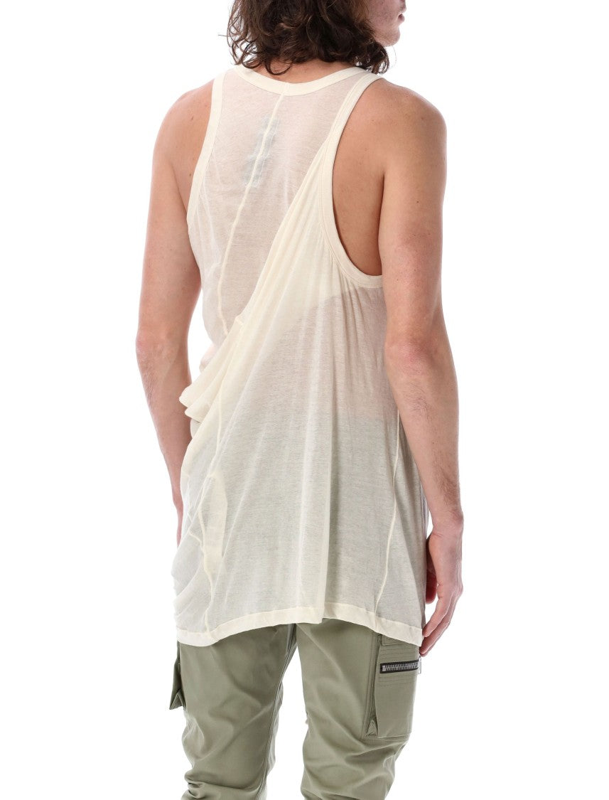 Rick Owens Scoop Neck Tank Top With Deep Armholes
