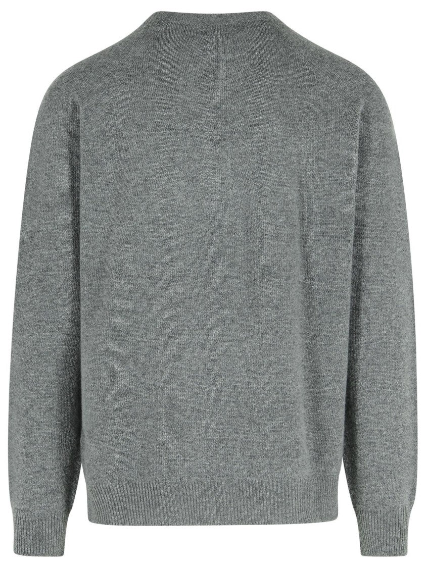 Jil Sander Grey Virgin Wool Blend Sweater