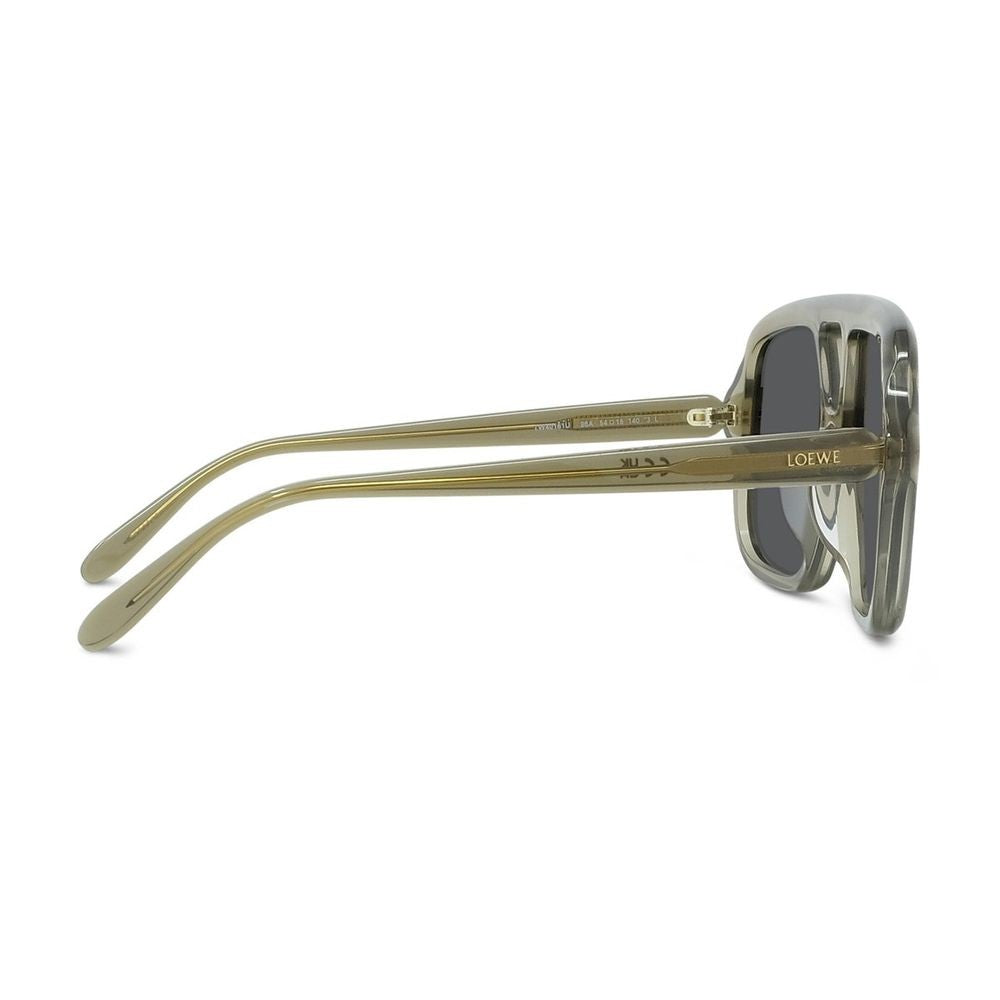 Loewe Slim Double-Bridge Pilot Sunglasses With Engraved Logo