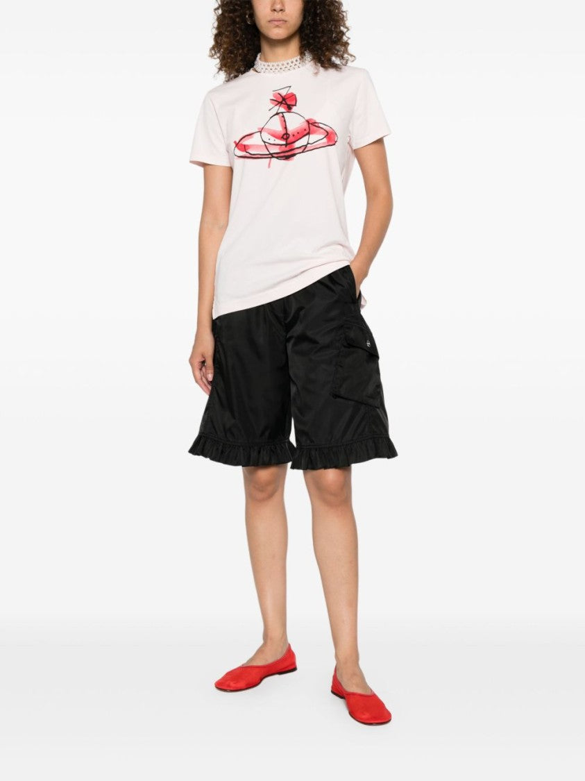Vivienne Westwood Short-Sleeved Orb Graphic T-Shirt In Blush Pink