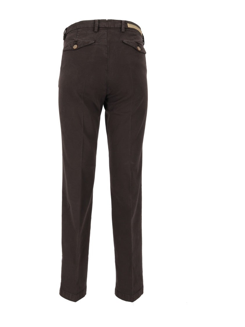 Briglia Mid-Rise Button Detail Straight-Leg Pants