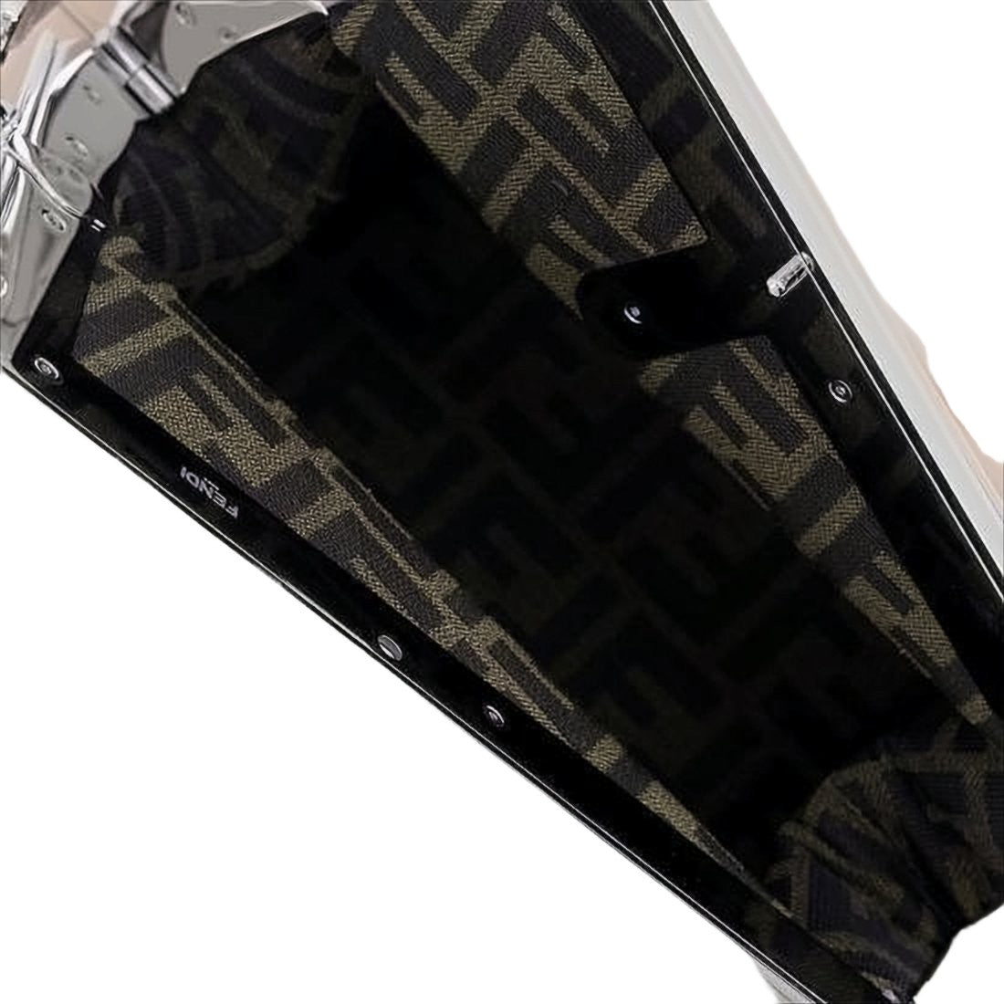 Fendi Structured Calf Leather Shoulder Bag