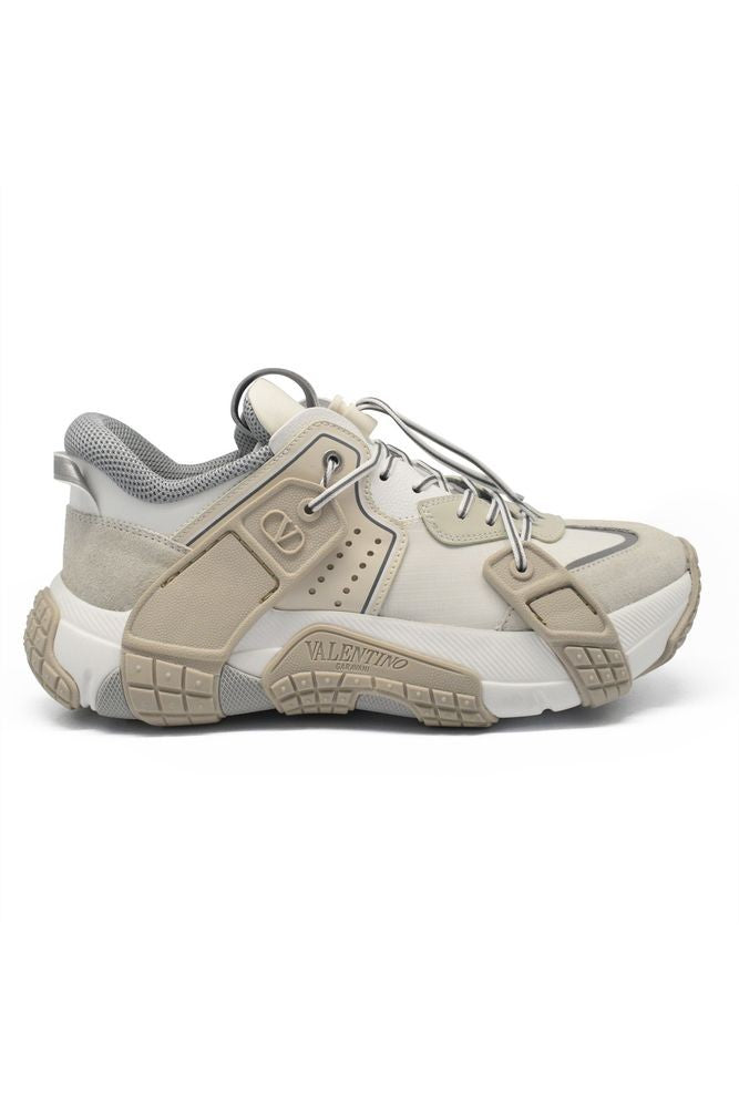Valentino Garavani Suede And Fabric Valentino Wod Sneakers