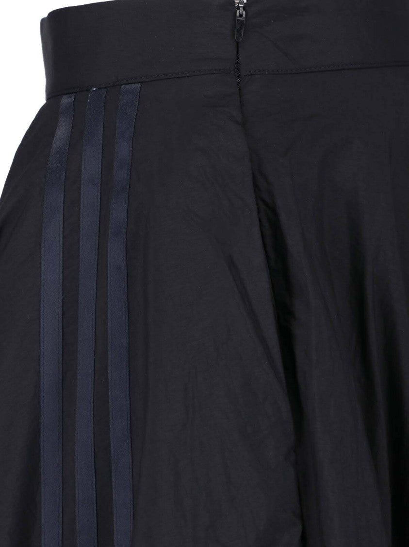 Y-3 Black Gradient 3 Stripes Midi Skirt