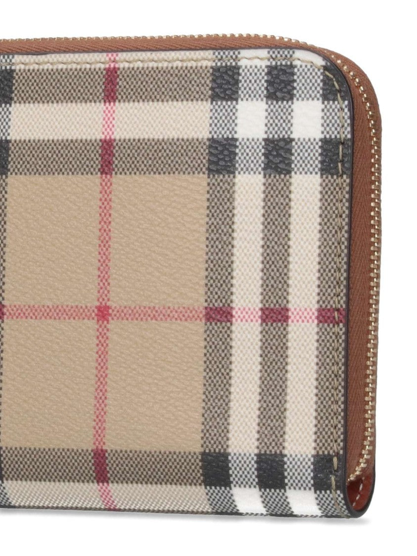 Burberry "Check" Zip Wallet – Beige
