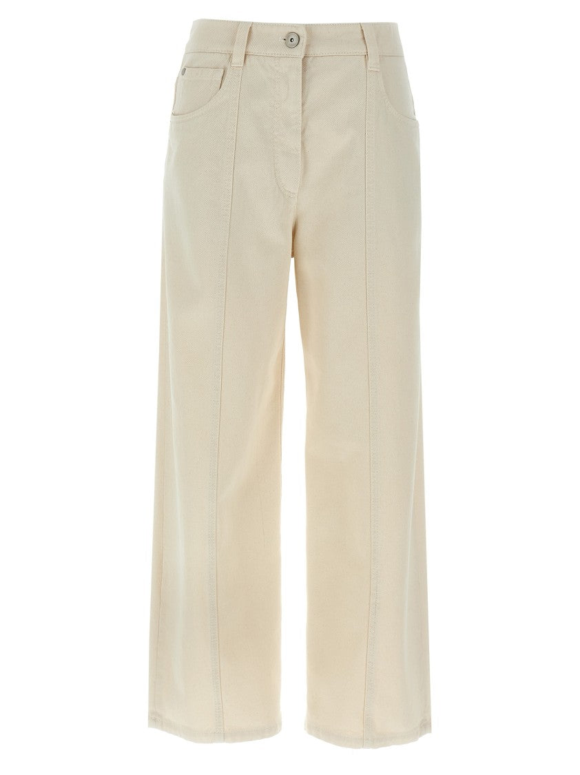 Brunello Cucinelli Garment-Dyed Cotton Denim Jeans