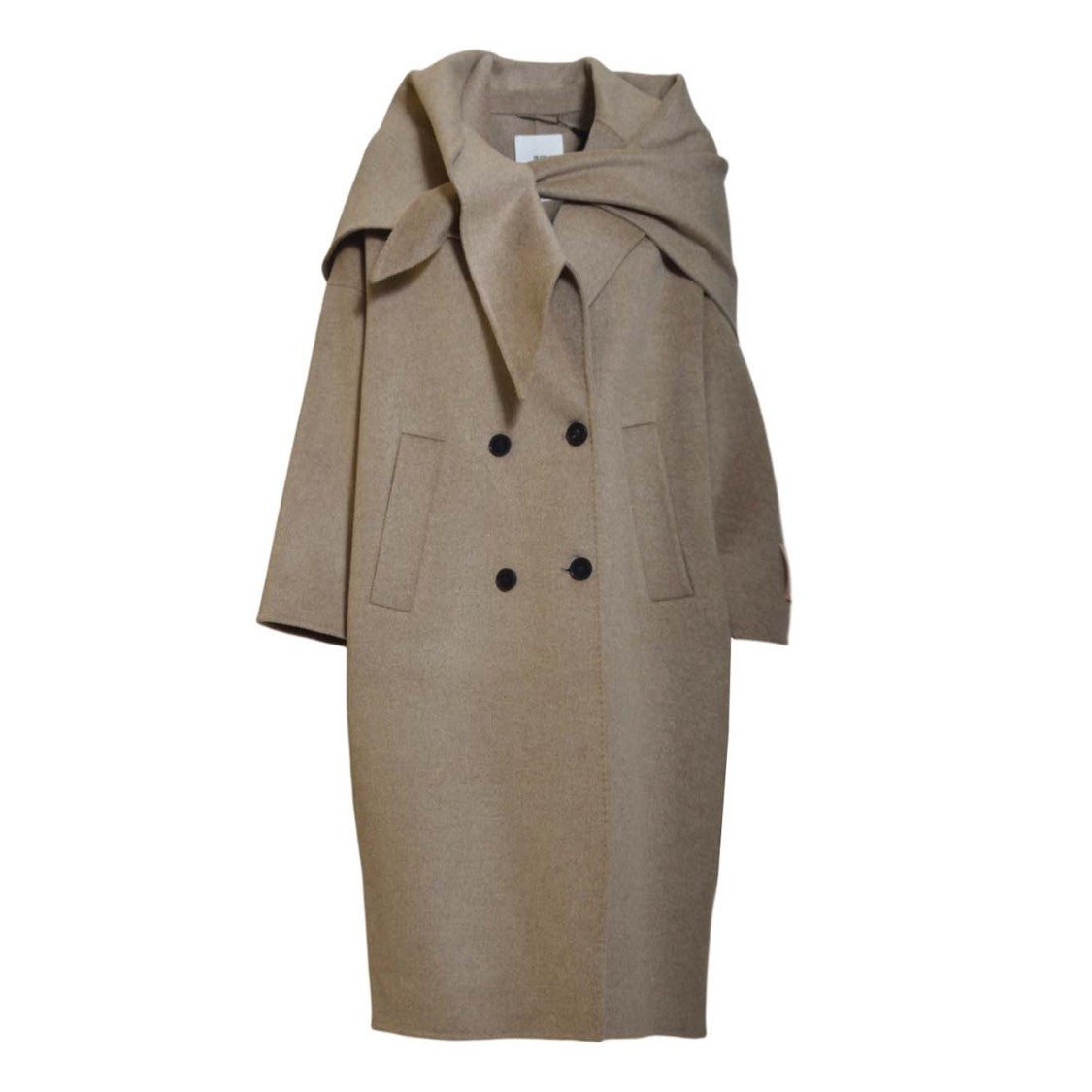 Solotre Tailored Brown Coat With Classic Silhouette And Structured Design