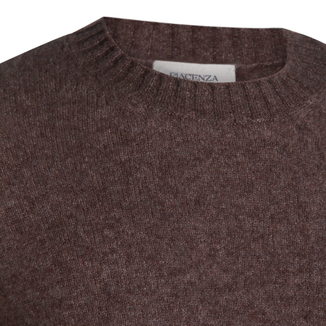 Piacenza Cashmere Dove Grey Cashmere Sweater With Ribbed Cuffs