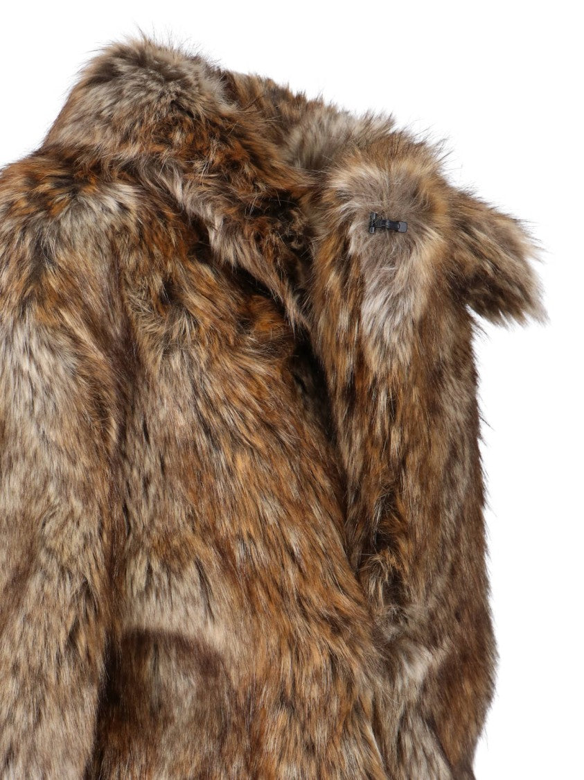 Mm6 By Maison Margiela Faux Fur Jacket – Brown