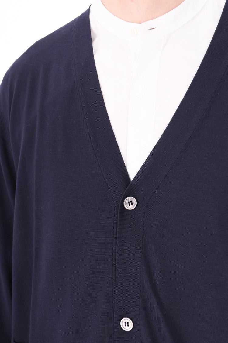 Officine Generale Mike Lightweight Lyocell-Wool Cardigan