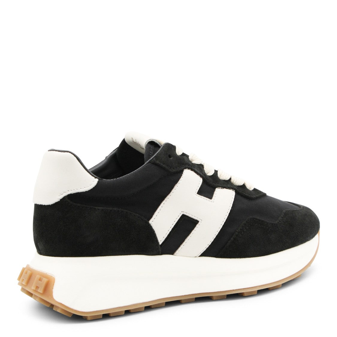 Hogan Black And White Leather Sneakers