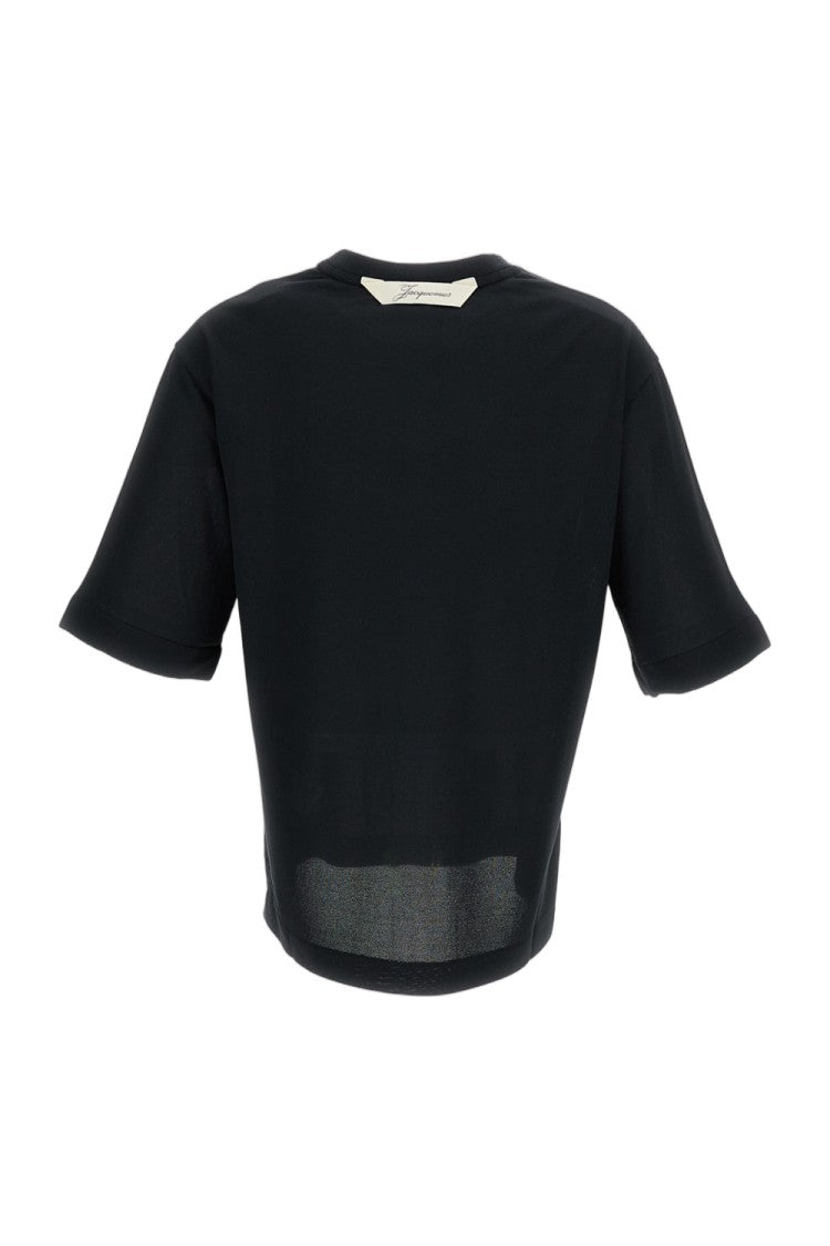 Jacquemus Crew-Neck T-Shirt With Embroidered Eyelets And Logo Detail