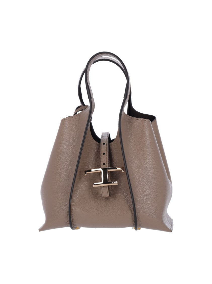 Tod's Mini Bag In Taupe Calfskin