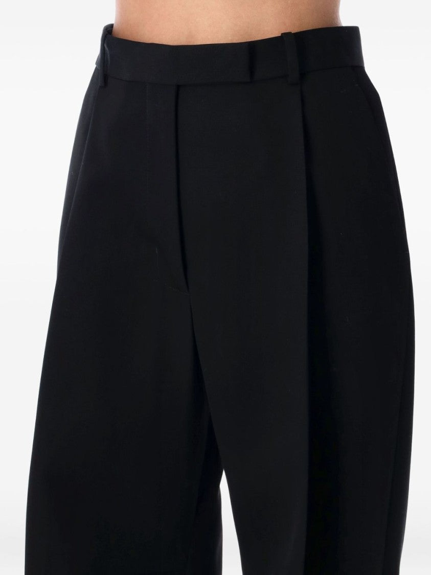 Tom Ford Straight-Leg Black Wool Trousers With Elegant Pleats