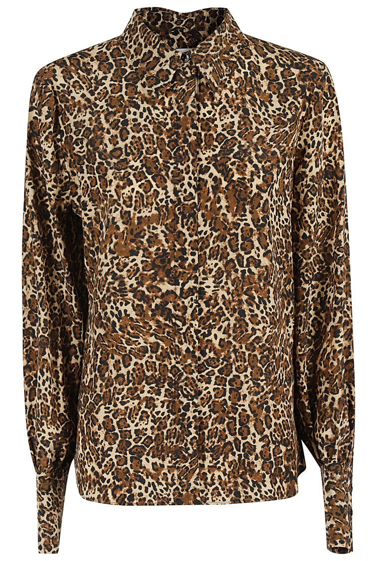 Isabel Marant Leopard Print Silk Shirt