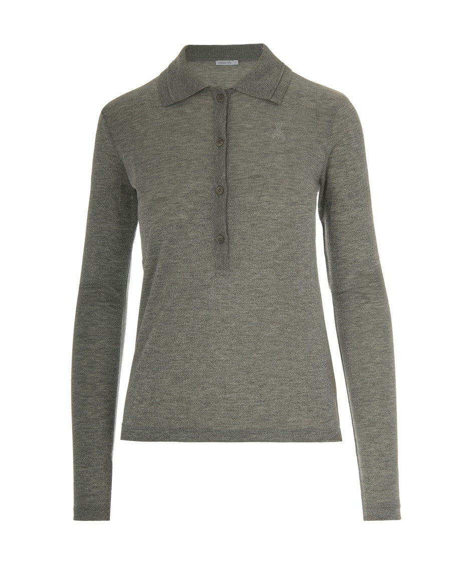 Patrizia Pepe Grey Knit Polo