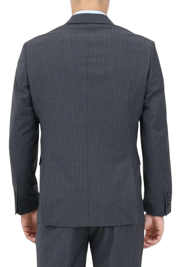 Selected Wool Double-Breasted Jacket - Grey