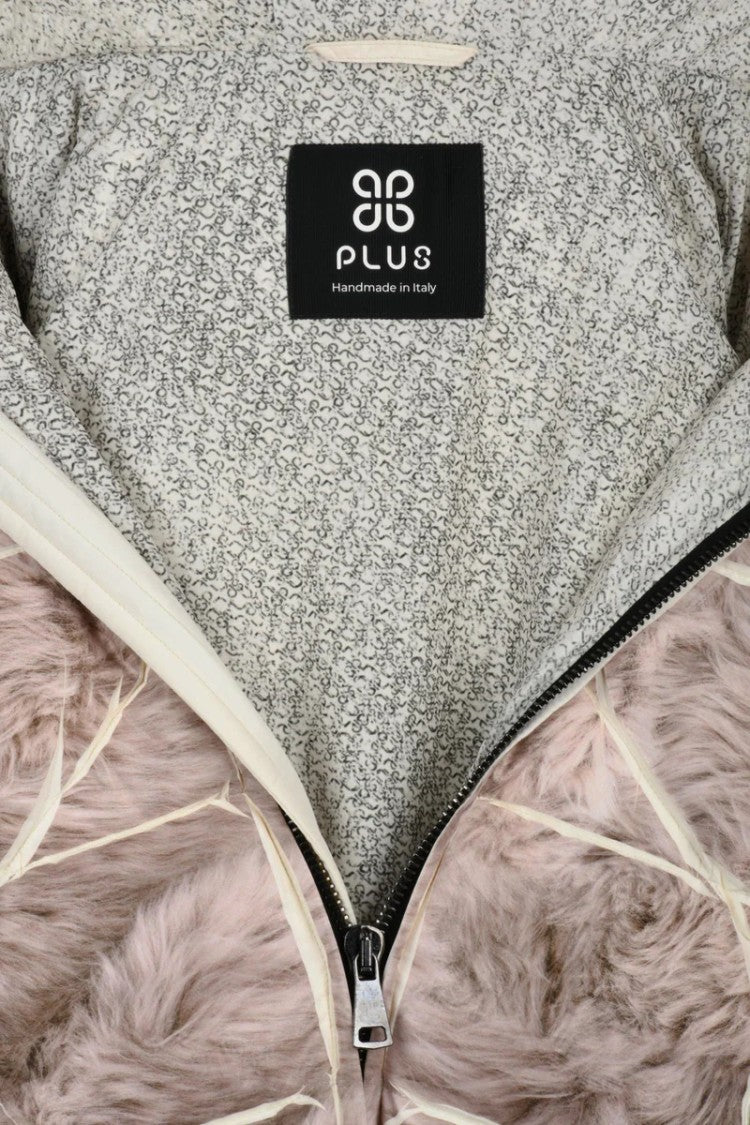Plus Pellican Down Jacket With Zip - Beige
