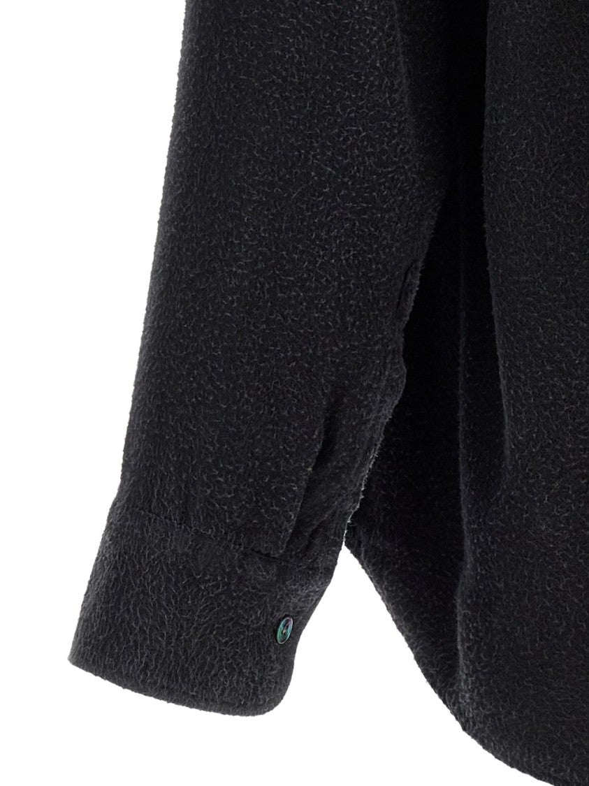 Mfpen Relaxed Fit Textured Fleece Casual Shirt