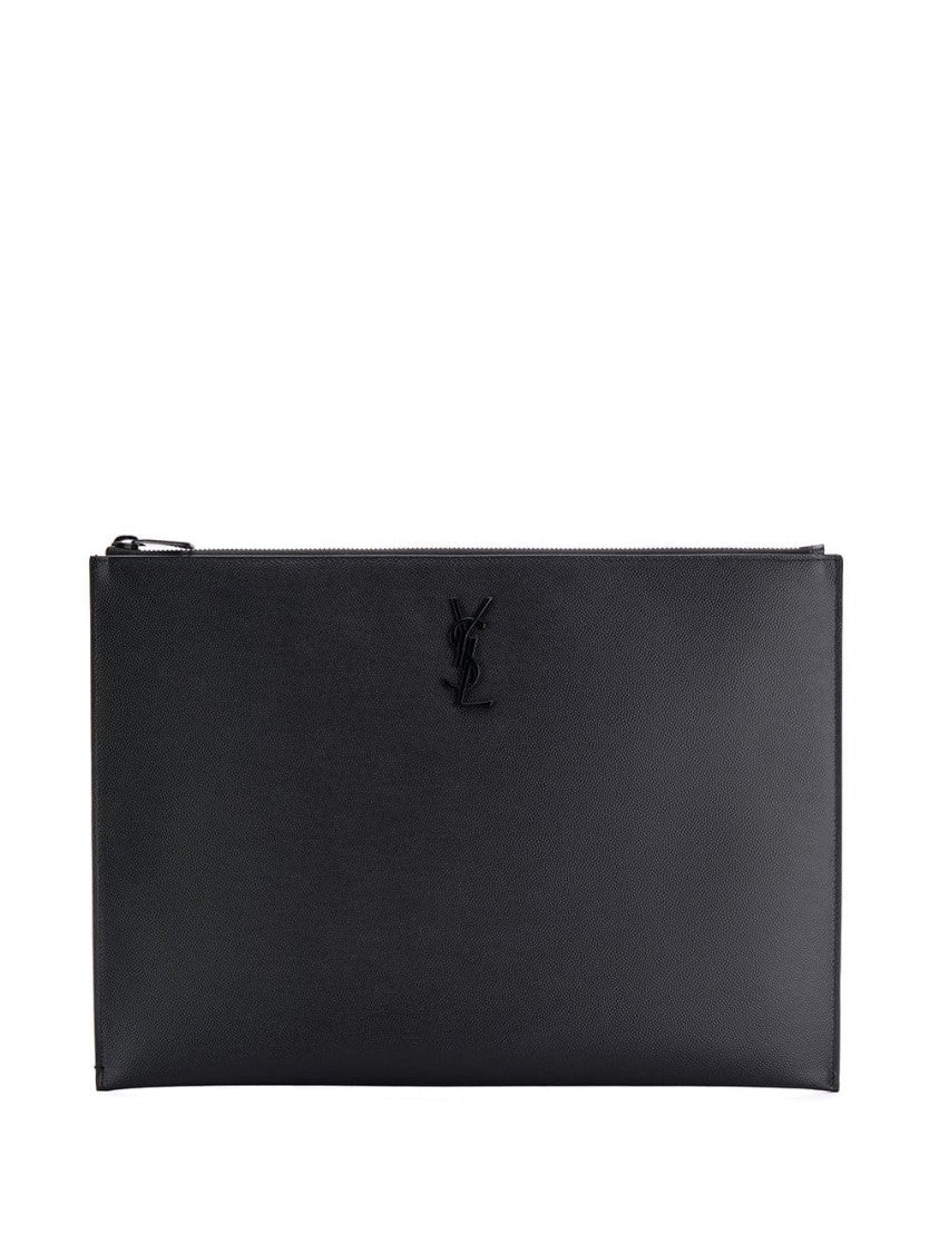 Saint Laurent Monogram Plaque Clutch Bag
