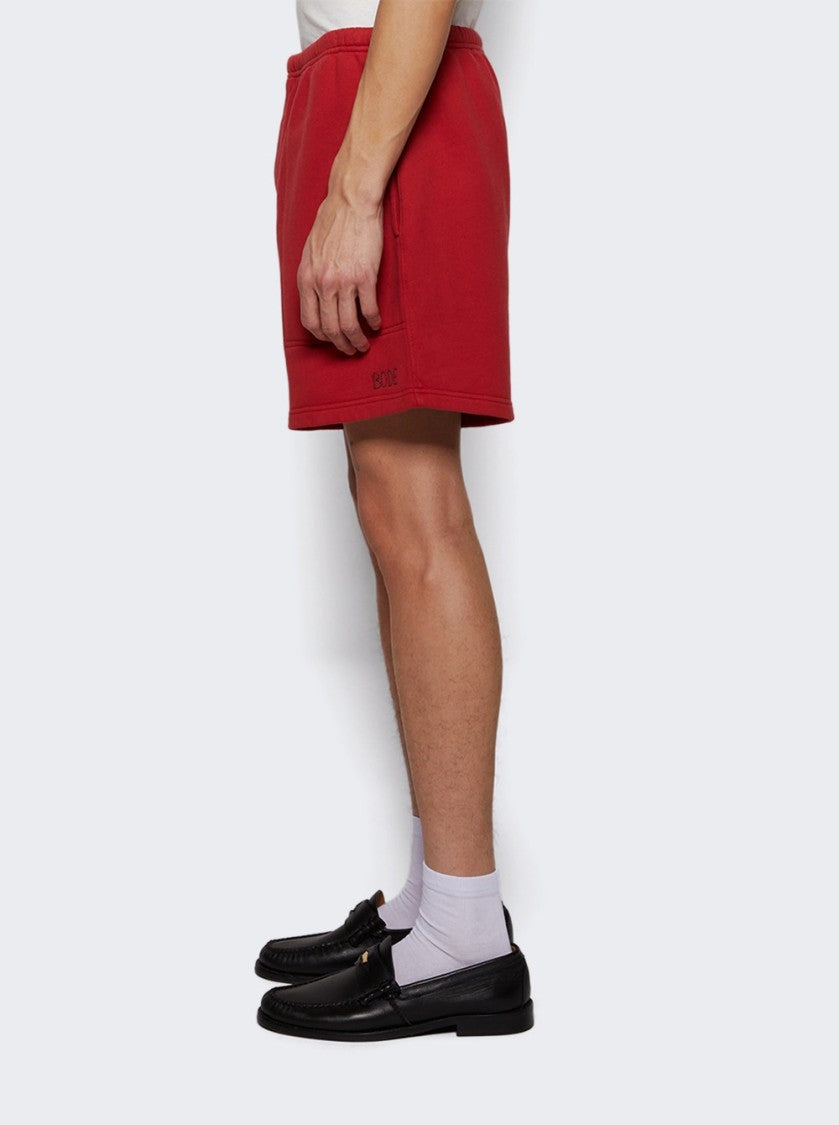 Bode Camper Sweat Shorts Red