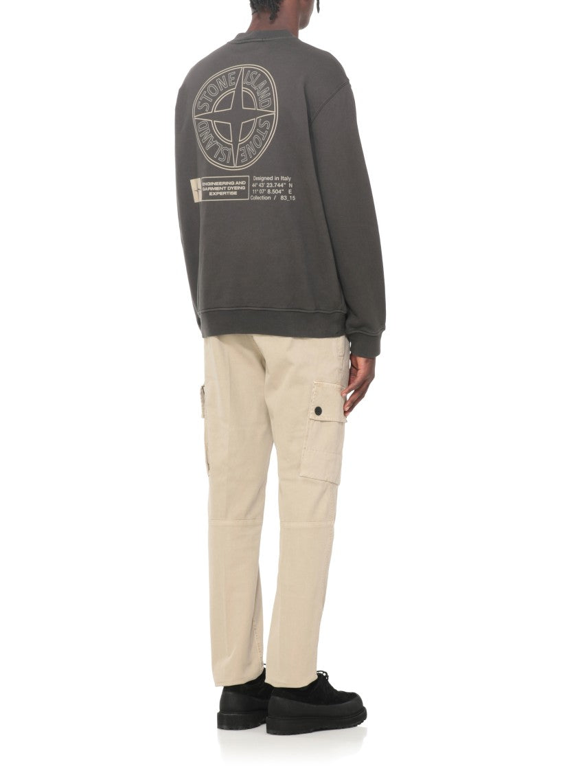 Stone Island Dark Grey Cotton Sweatshirt