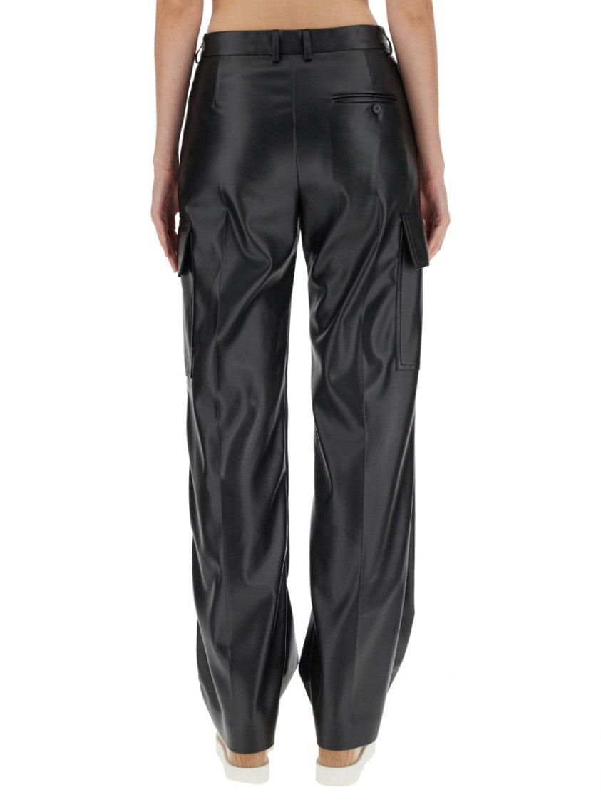 Stella Mccartney Tailored Black Cargo Pants With Utility Pockets