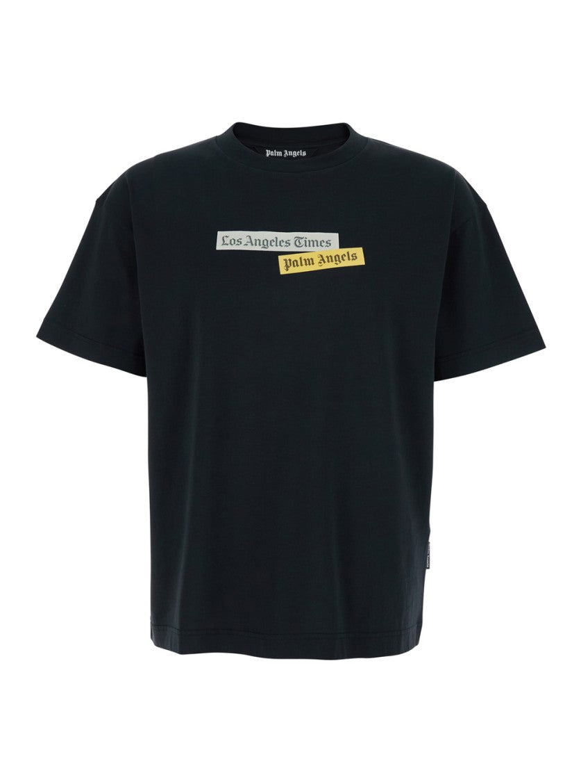 Palm Angels Black Crewneck T-Shirt