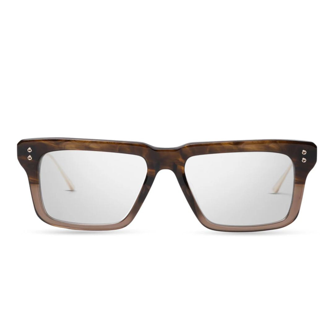 Dita Lataro Bold Rectangular Tortoiseshell Sunglasses With Metallic Arms