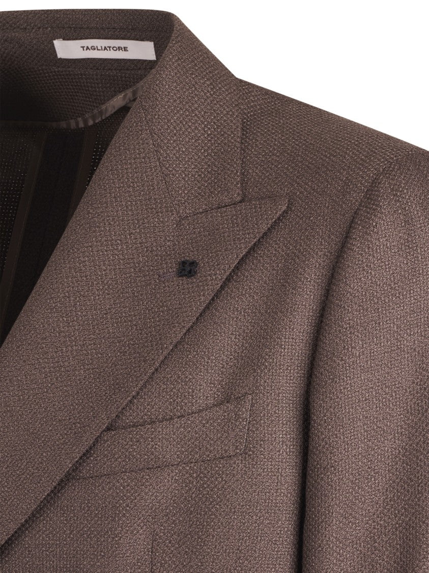 Tagliatore Classic Tailored Jacket In High-Quality Virgin Wool