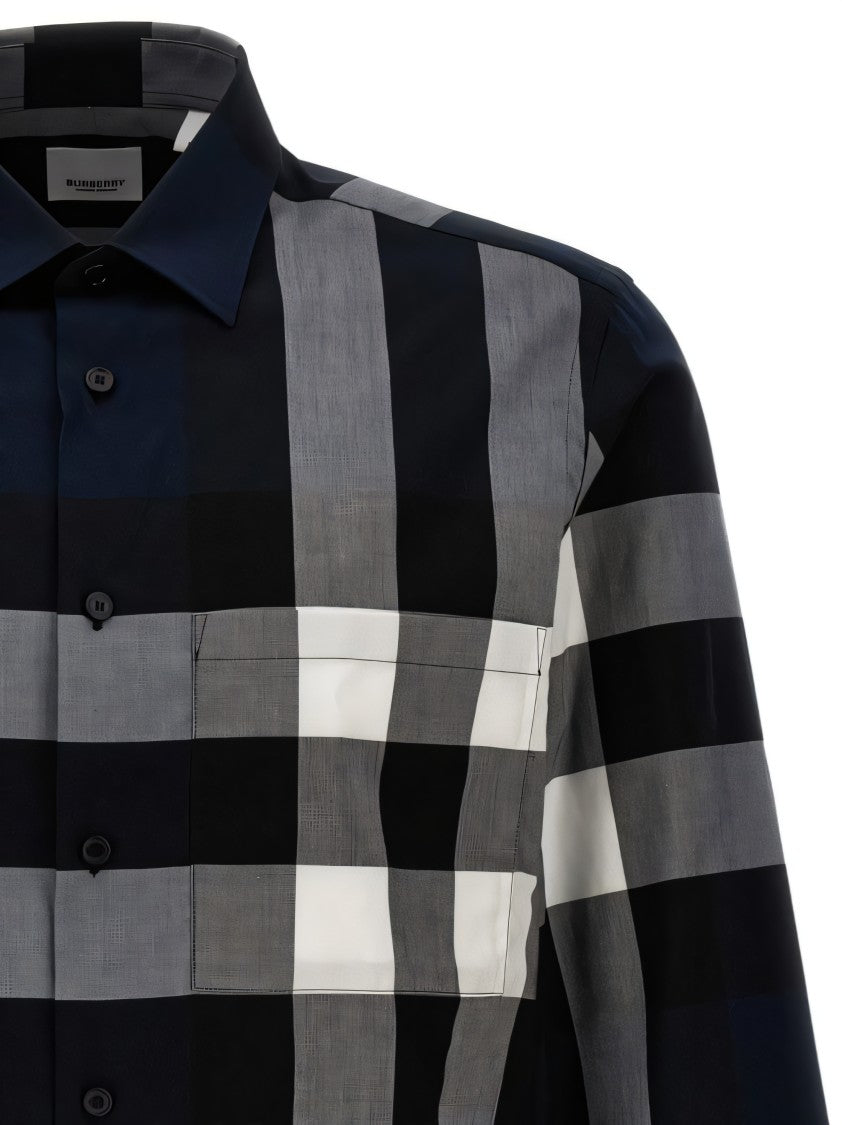 Burberry Modern Plaid Long-Sleeve Shirt With Classic Collar