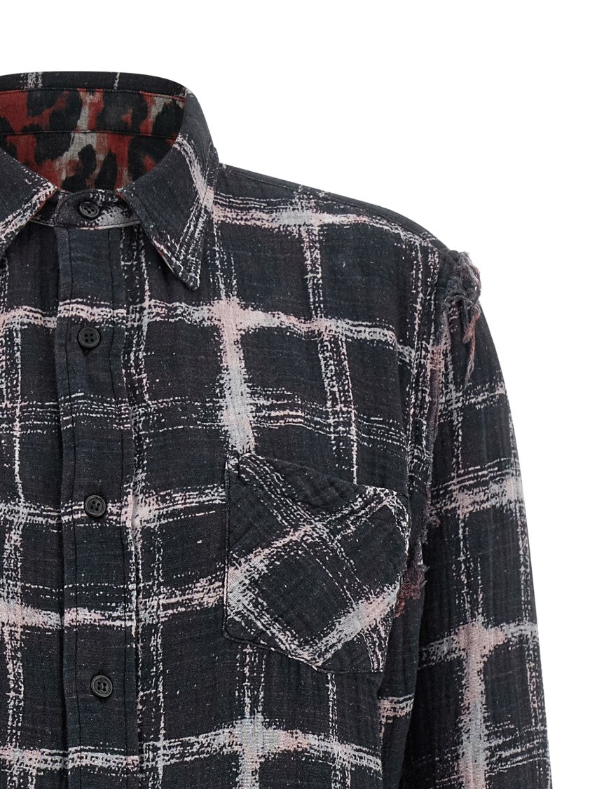 R13 Fringed Hem Reversible Shirt