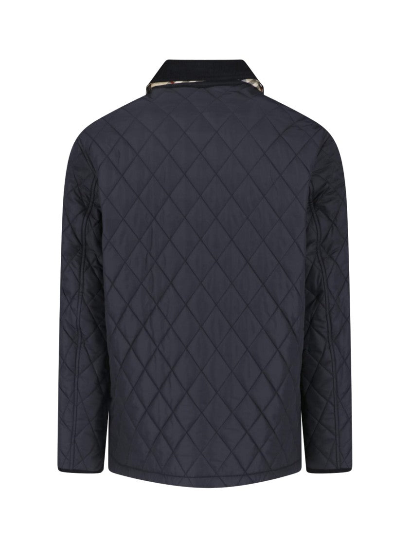 Burberry Dark Blue Haddington Quilted Jacket