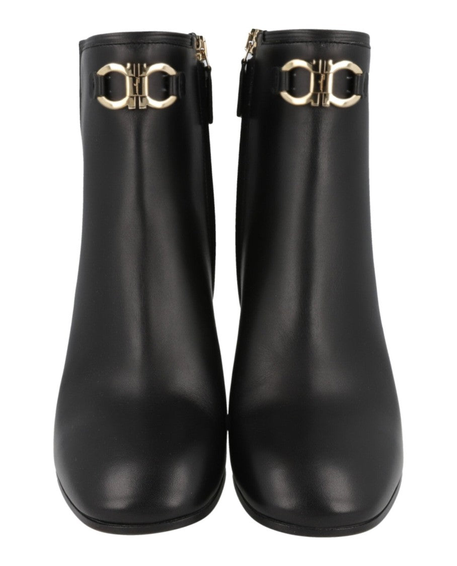 Ferragamo Catuja Leather Wedge Booties