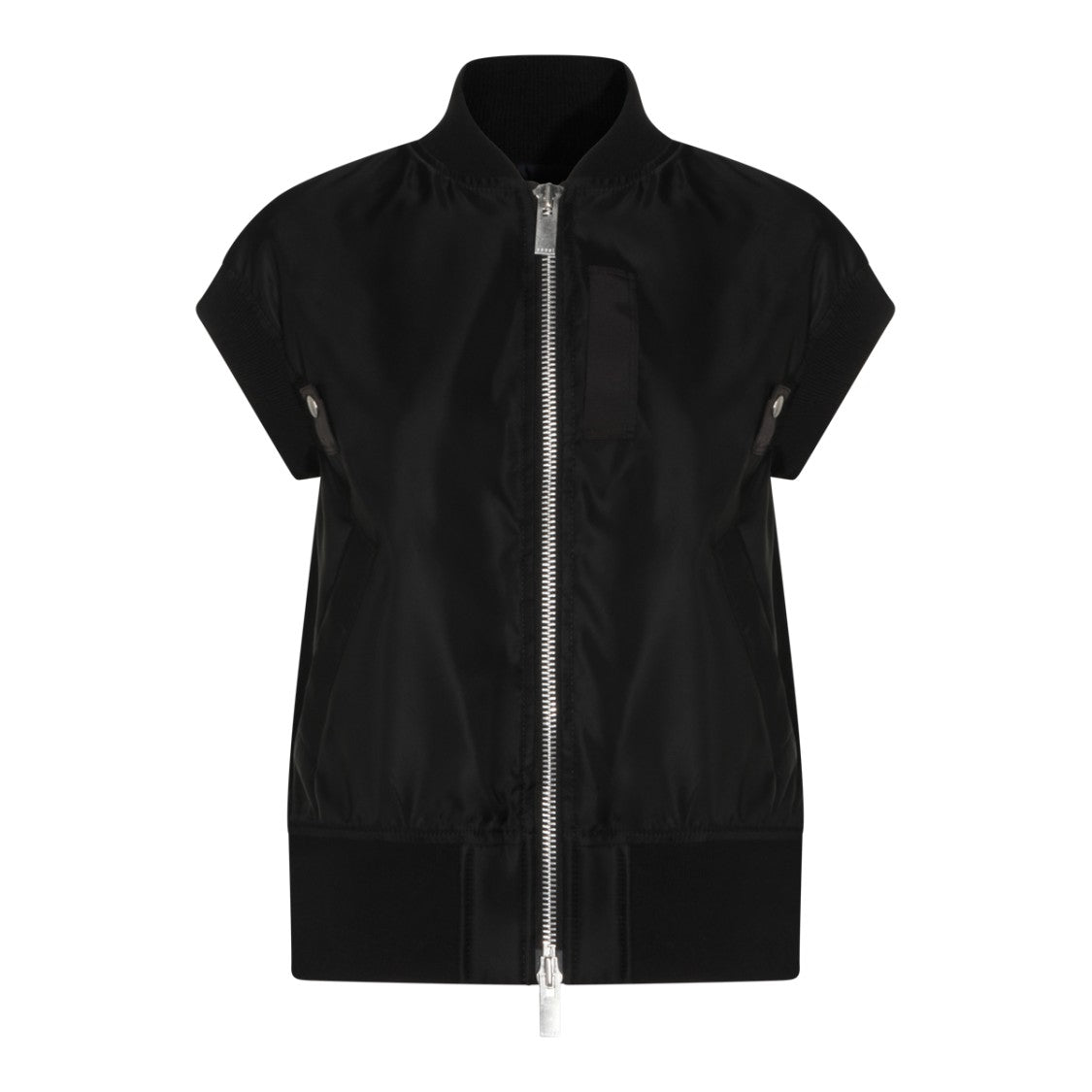 Sacai High Neck Sleeveless Oversized Casual Jacket