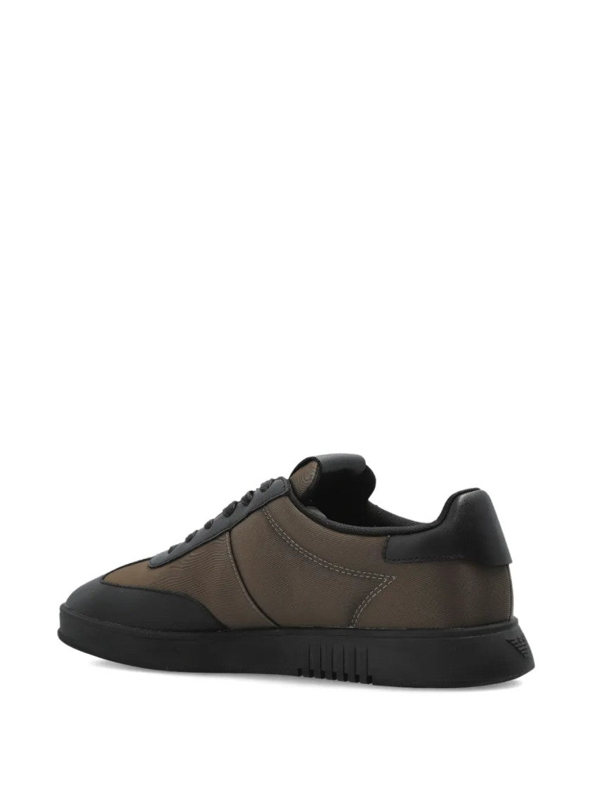 Emporio Armani Low-Top Sneakers With Leather