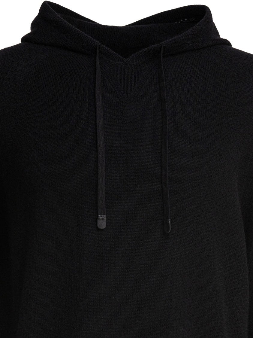 Tom Ford Seamless Cashmere Hooded Sweater With Ribbed Details