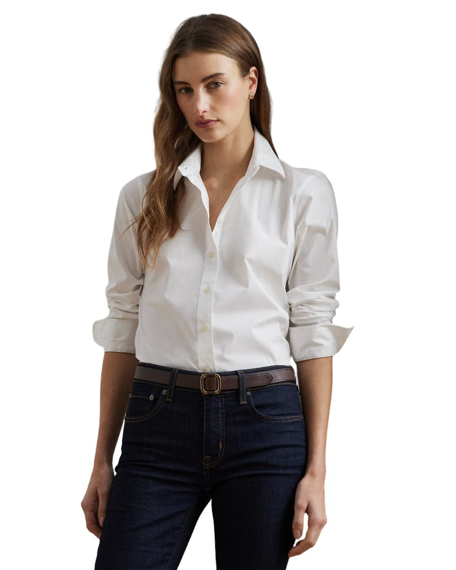 Lauren Ralph Lauren Jamelko Long Sleeve Shirt With Button-Down Front
