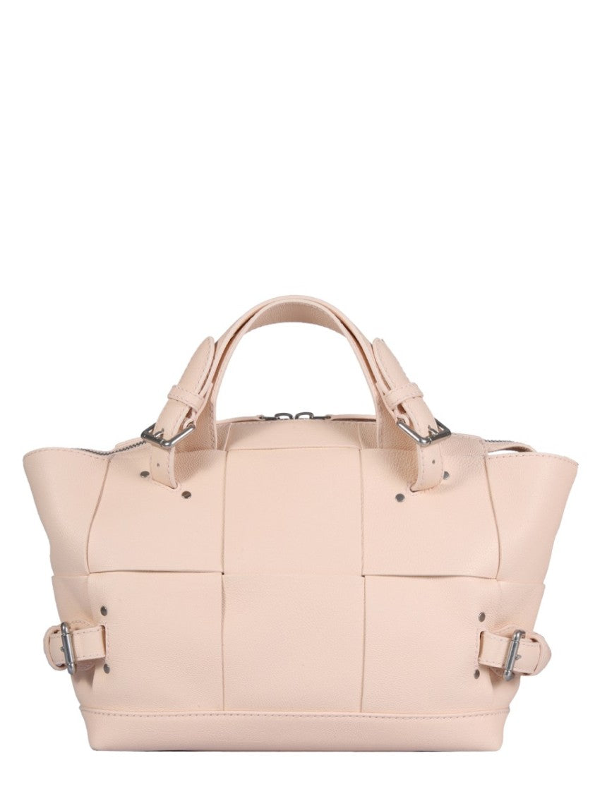 Bottega Veneta Structured Leather Shoulder Bag With Removable Strap