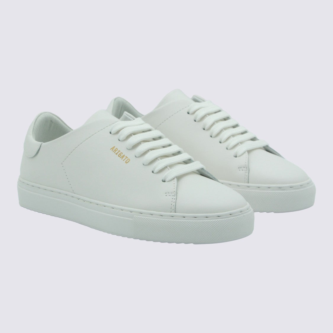 Axel Arigato Minimalist White Sneakers With Gold Accents