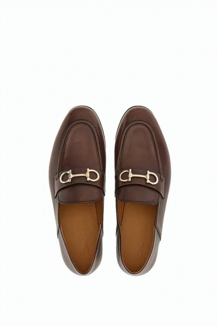 Salvatore Ferragamo Calf Leather Loafers With Polished Finish
