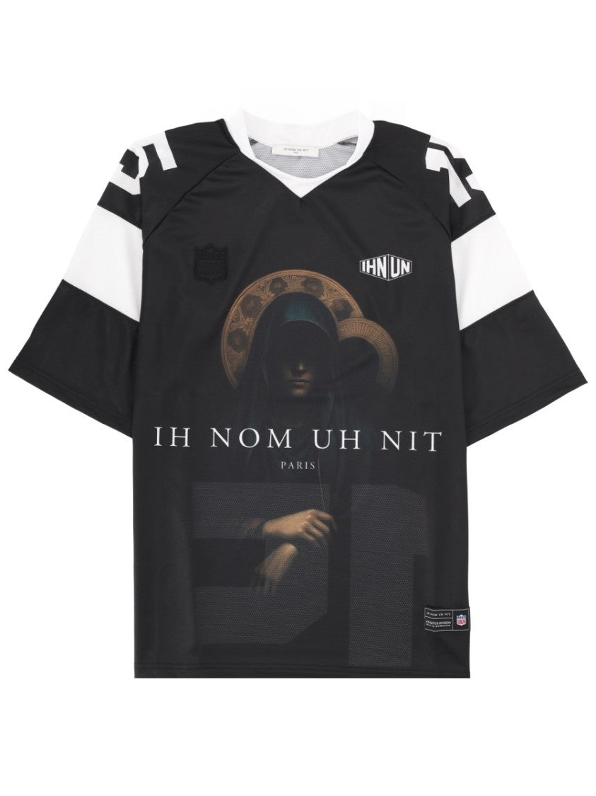 Ih Nom Uh Nit Black Holy Mary Graphic Polyester T-Shirt