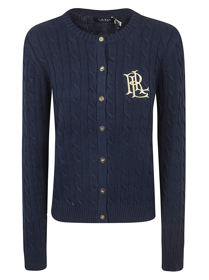 Lauren Ralph Lauren Navy Blue Cable-Knit Cardigan