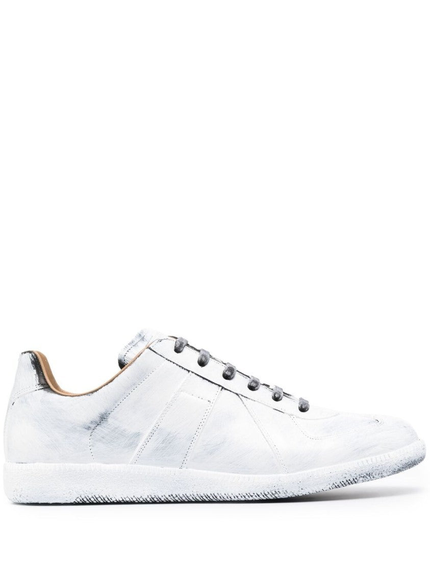 Maison Margiela Artistic White Sneakers With Textured Surface