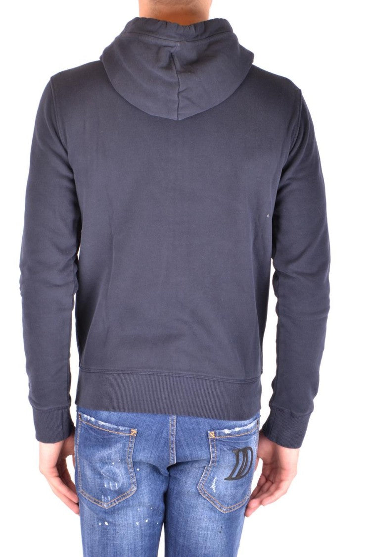Woolrich Classic Zip-Up Hoodie Deep Blue Cotton